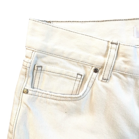 NWT Anine Bing Etta High Rise Cropped Straight Leg  Denim Jeans Off White 25 - Picture 8 of 14